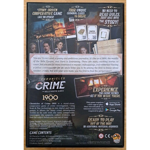 Chronicles of Crime The Millennium Series 1900 Strategic Game COMPLETE - Picture 11 of 11